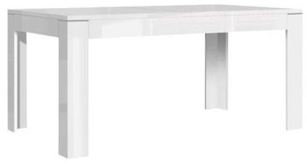 Esstisch Küchentisch Tisch Esszimmer ausziehbar 160-206x90cm weiß Hochglanz