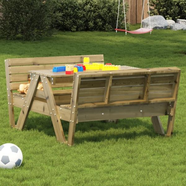 vidaXL Picknicktisch für Kinder 88x122x58 cm Imprägniertes Kiefernholz