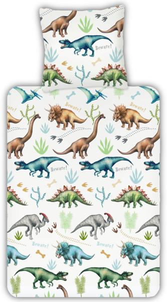 ESPiCO Bettwäsche Trendy Bedding Dinos Renforcé 135 x 200 + 80 x 80 cm