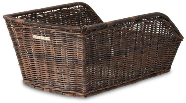 Basil 20007 Cento Hinterrad-Korb 47 x 34 x 22 cm, Rattan, engmaschig, braun