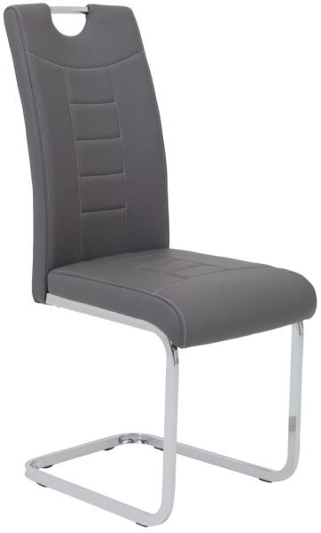 Esszimmerstühle Stuhl Freischwinger 4er Set RUBEN Grau