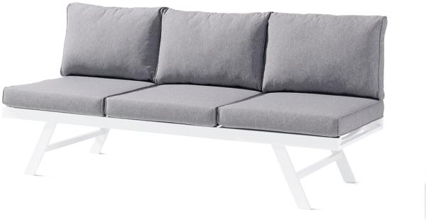 Sieger Auckland Lounge/Liege mit Polyesterbeschichtung, Aluminium Weiß 204 x 81 x 72 cm