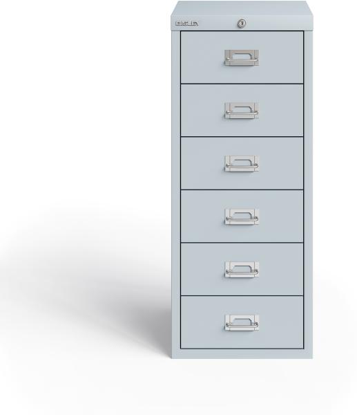 Bisley MultiDrawer™, 29er Serie, abschließbar, DIN A4, 6 Schubladen, Farbe lichtgrau