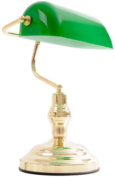 Bankerlampe, Glasschirm, grün, H 36 cm
