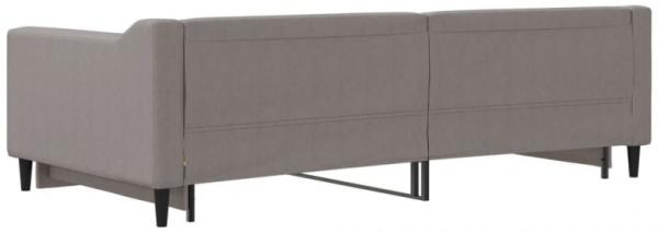 Tagesbett Ausziehbar Taupe 100x200 cm Stoff Bild 9