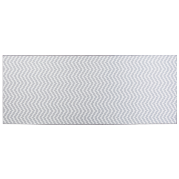 Teppich grau weiß 80 x 200 cm SAIKHEDA