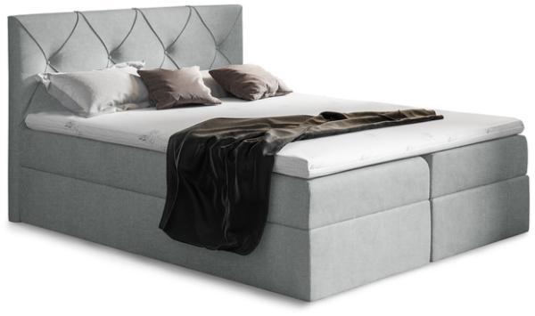 Stylefy 'Arian' Boxspringbett Velours Braun 120 x 200 cm Bild 3