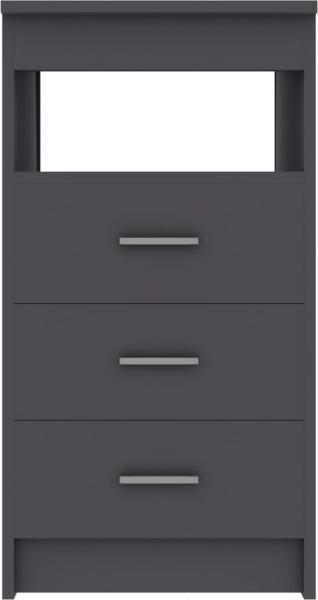 vidaXL Sideboard mit Schubladen Grau 40×50×76 cm Spanplatte
