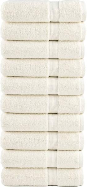 Premium-Duschtücher 10 Stk Creme 70x140 600 g/m² 100% Baumwolle 137478