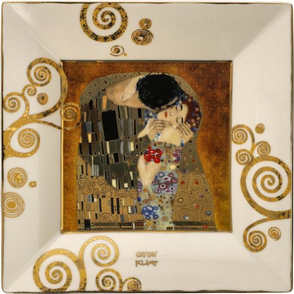 Goebel / Gustav Klimt - Der Kuss Klimt - Kuss / New Bone China / 16,0cm x 16,0cm