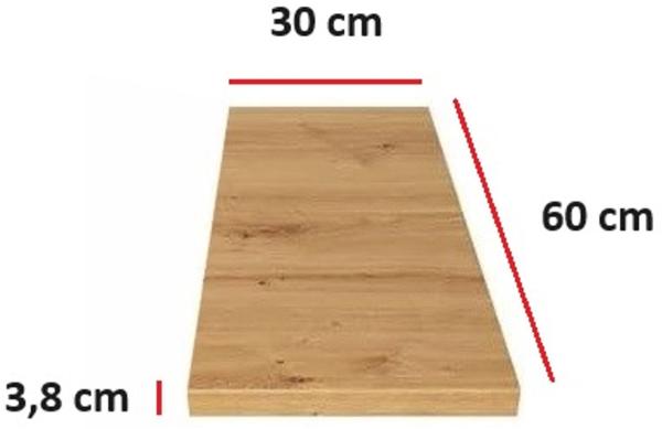 Küchen Arbeitsplatte 30 cm 38 mm Küchenzeile Küchenblock Eiche Artisan EKO STILO