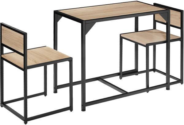 tectake Sitzgruppe Milton, (Set, 3-tlg), Esstisch-Set