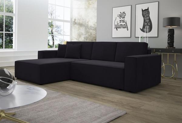 Ecksofa Schlafsofa Sofa CONOR PREMIUM Stoff Kronos Bordeauxrot Ottomane Links