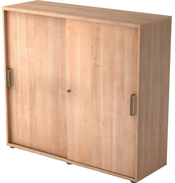 Schiebetürschrank 3 Ordnerhöhen, 120cm SG Nussbaum