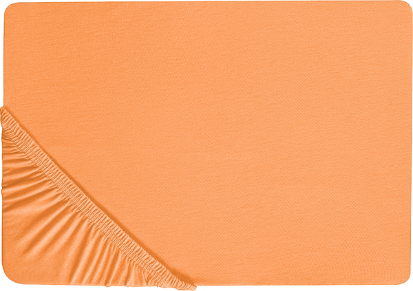 Spannbettlaken Baumwolle orange 200 x 200 cm JANBU