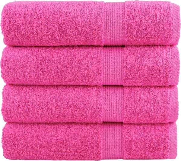 Premium-Duschtücher 4 Stk Rosa 70x140cm 600g/m² 100% Baumwolle 137525