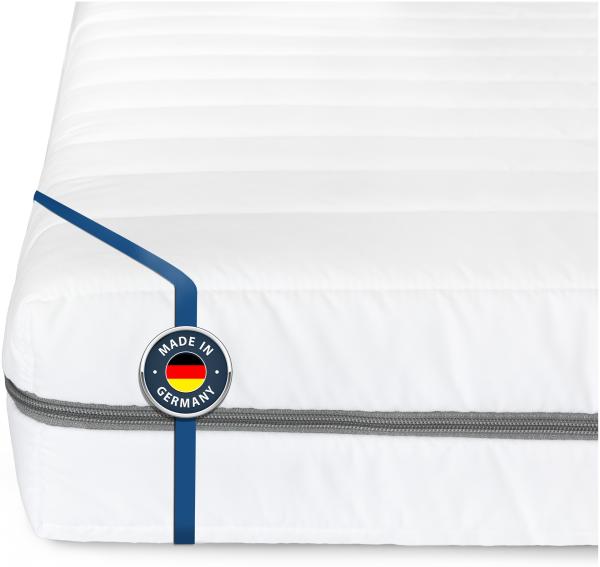 BMM Matratze Klassik XXL Härtegrad H4 extra fest/Kaltschaummatratze Öko-Tex Zertifiziert/orthopädische 7 Zonen Matratze Höhe 12 cm/Matratzen produziert in Deutschland 90 x 190 cm