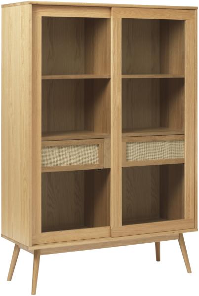 Highboard >Blanes< in Klar Lackiert - 110x160x40 (BxHxT)