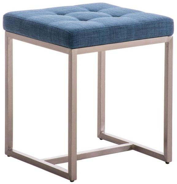 Sitzhocker - BRIT - Schminkhocker Hocker Sessel Stoff Blau 40x40 cm