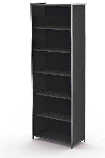 Kerkmann Büroschrank Grundregal breit 7502 Artline 6 OH 80x38x220 cm Chrom Anthrazit