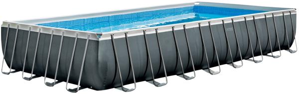 Intex 'Frame Swimming Pool Set Ultra Quadra XTR', anthrazit, 975 x 488 x 132 cm, inkl. Sandfilteranlage