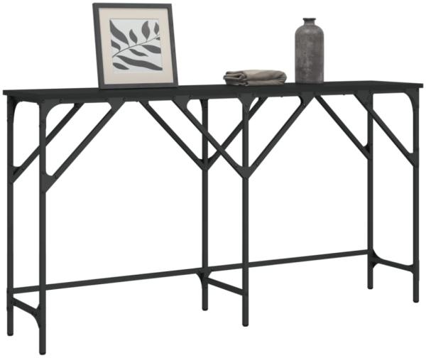 vidaXL Konsolentisch Schwarz 140x29x75 cm Holzwerkstoff