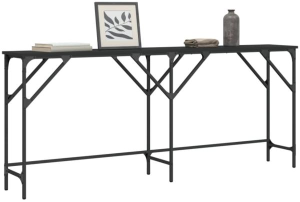 vidaXL Konsolentisch Schwarz 180x29x75 cm Holzwerkstoff