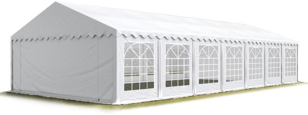 Party-Zelt Festzelt 6x14 m Garten-Pavillon -Zelt PVC Plane 700 N in weiß Wasserdicht