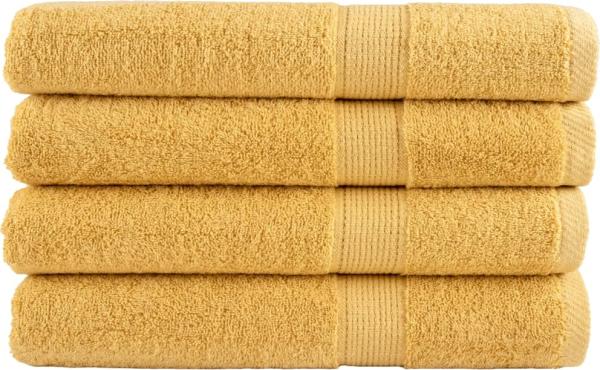 Premium-Handtücher 4 Stk. Golden 100x200 cm 600 g/m² Baumwolle 137294