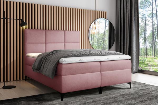 99rooms Ozzy Boxspringbett Velours 120x200 cm Lila