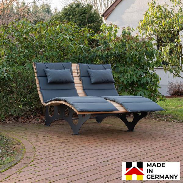 HOME DELUXE Wellenholzliege / Waldsofa TAIGA inkl. Auflage - Made in Germany - Anzahl: 1x Auflage