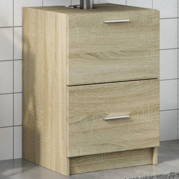 vidaXL Waschbeckenunterschrank Sonoma-Eiche 40x37x59 cm Holzwerkstoff