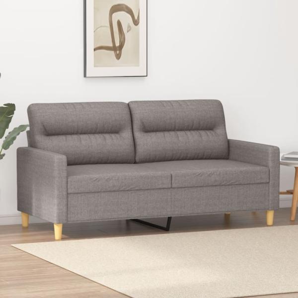 vidaXL 2-Sitzer-Sofa Taupe 140 cm Stoff