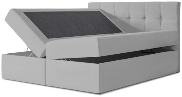 Stylefy 'Cesar' Boxspringbett Velours Lila 140 x 200 cm Bild 2