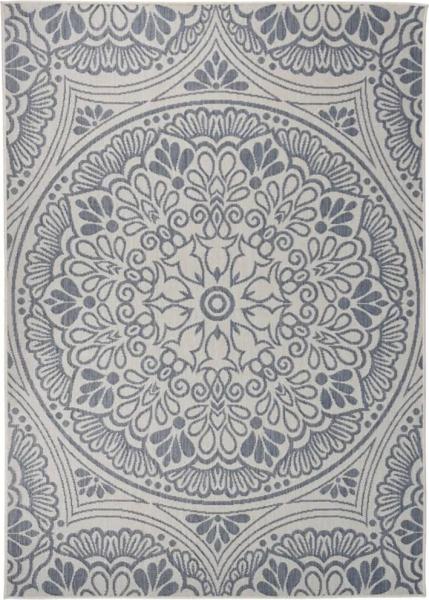 Outdoor-Teppich Flachgewebe 120x170 cm Blaues Muster