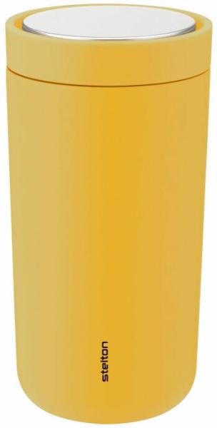 Stelton Thermobecher To Go Click, Isolierbecher, Edelstahl, Kunststoff, Poppy Yellow, 200 ml, 675-43