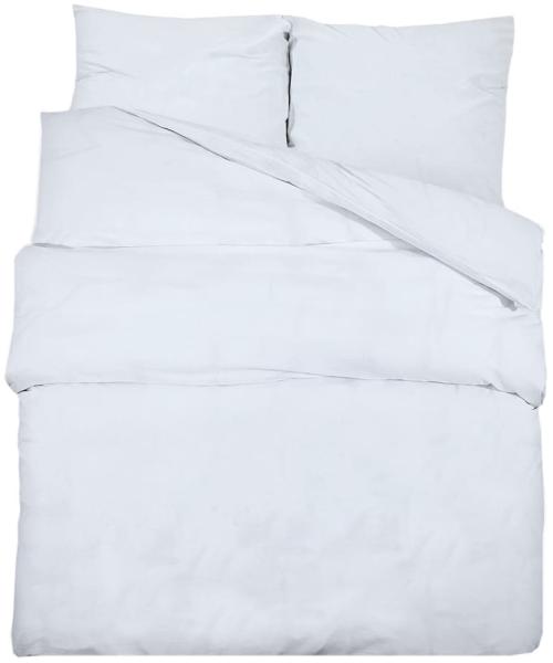 Bettwäsche-Set Weiß 225x220 cm Baumwolle