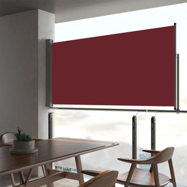 vidaXL Ausziehbare Seitenmarkise 80×300 cm Rot