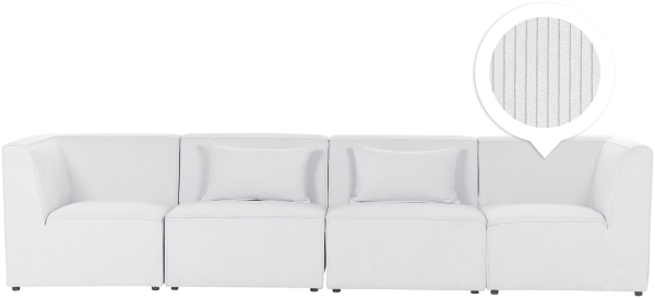 4-Sitzer Sofa Cord cremeweiß LEMVIG