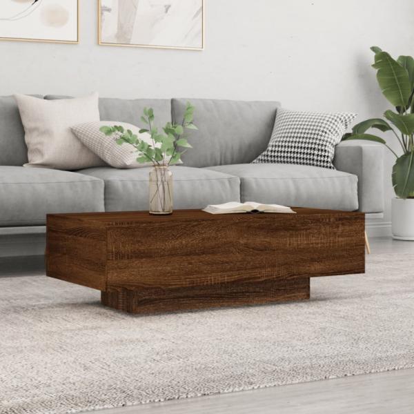 Couchtisch Braun Eichen-Optik 100x49,5x31 cm Holzwerkstoff (Farbe: Braun)