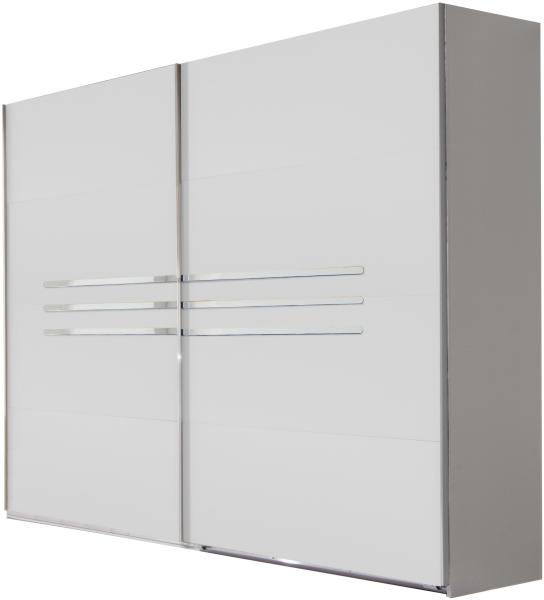 Schwebetürenschrank >Anna< in WEISS - 225x208x65cm (BxHxT)