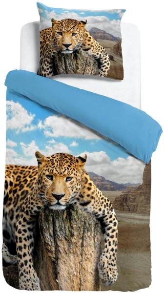 Leopard Fels Bettwäsche Digitaldruck ESPiCO Sleep and Dream 135 x 200 + 80 x 80 cm