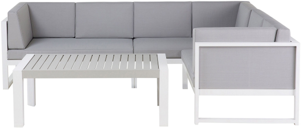Lounge Set Aluminium Weiß CASTELLA