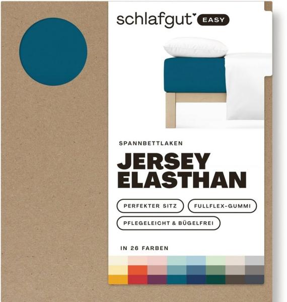 Schlafgut Spannbettlaken EASY Jersey Elasthan, Jersey, Gummizug: rundum, (1 Stück), MADE IN GREEN by OEKO-TEX®