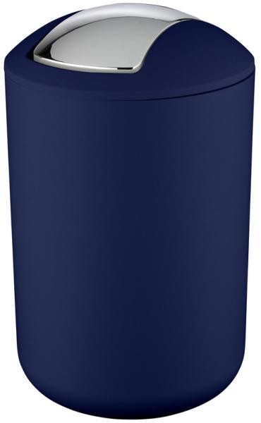Wenko 22521100 Abfalleimer Brasil L, dunkelblau, Ø 19,5 x 31 cm
