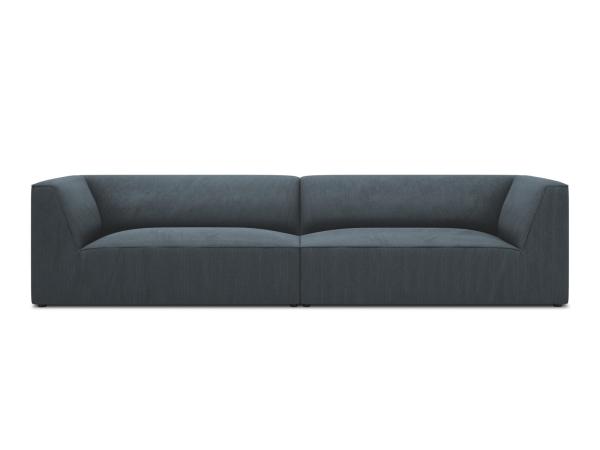 Micadoni 4-Sitzer Sofa Ruby | Bezug Blue | Beinfarbe Black Plastic