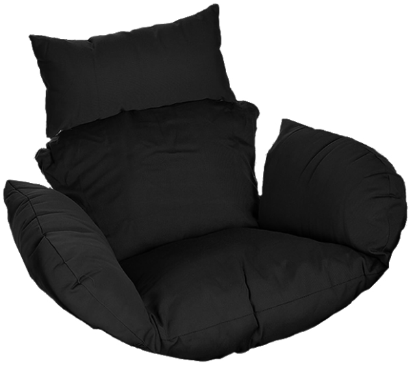 HOME DELUXE Polyrattan Hängesessel CIELO - Schwarz nur Kissen