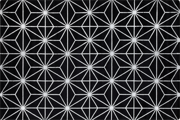 Teppich schwarz/silber 160 x 230 cm geometrisches Muster SIBEL