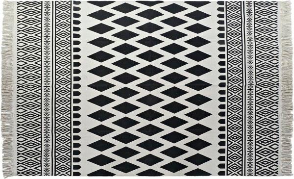 Teppich DKD Home Decor Schwarz Weiß (160 x 250 x 0,7 cm)