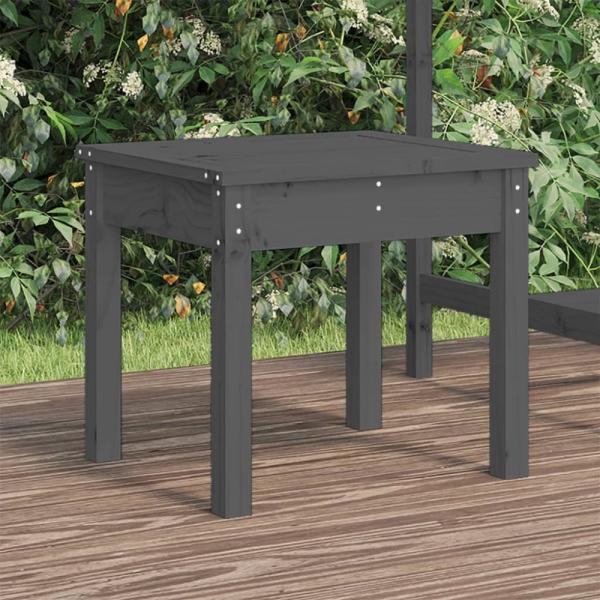 vidaXL Gartenbank Grau 50x44x45 cm Massivholz Kiefer